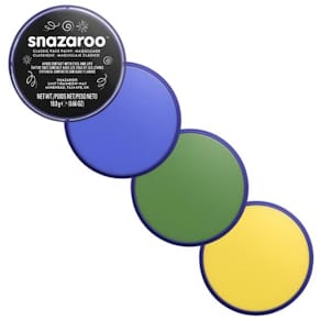 Ansiktsfärg Svart/Gul/Ljusblå/Ljusgrön