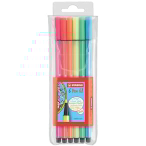 Fasermaler STABILO Pen 68 Etui, 6 Stück