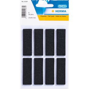 Filzgleiter HERMA HOME, 15 x 45 mm, schwarz, 6 Stück