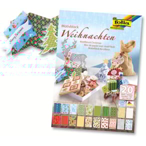 Bastelblock Folia Weihnachten III, 20 Blatt