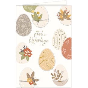 Osterkarte Noname, bunt, 11,5 x 17 cm, mit Umschlag