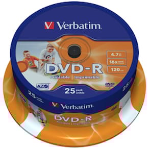 DVD-R 16x 4,7GB printable spindle (25)