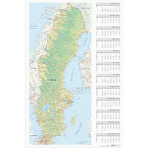 Burde Väggblad Sverigekarta 2027