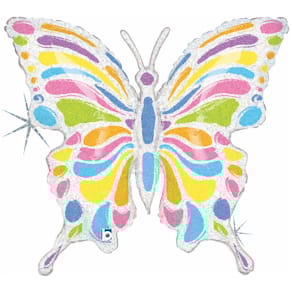 Folienballon BETTALIC Schmetterling, pastell, 84 cm, bunt