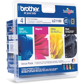 Inktcartridge Brother LC-1100VALBP, 4 kleuren, 325 pagina's