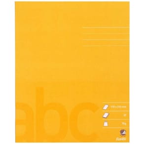 Skolehæfte Bantex gul 170x210 mm, 70 g/m², 20 stk