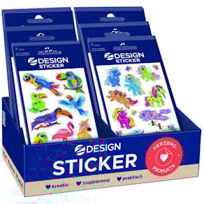 Sticker Avery Zweckform Glitter Special, sortiert, 60 Bögen, bunt