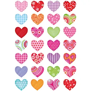 Herma stickers Decor hjärtan färgglada (3)