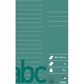 Bantex glosehæfte 102x170mm, linjeret 16 blade