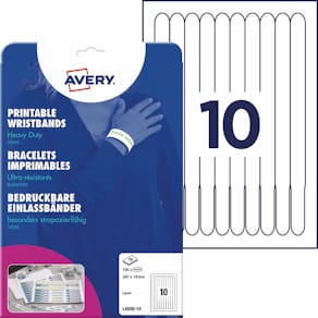 Einlassband Avery Zweckform, weiß, 265 x 18 mm, 10 Blatt, 100 St.