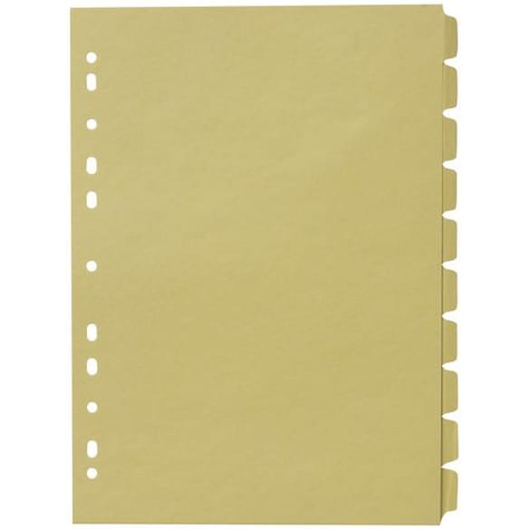 Skilleblad A4 10-delt 150g mørk manilla