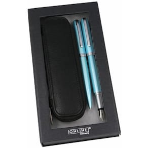 Schreibgeräteset Online Eleganza, satin türkis