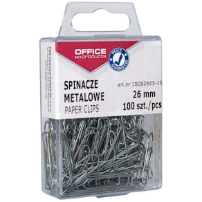 Papierklemmen Office Products, 26 mm, metaal, plastic