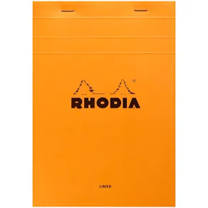 Rhodia head stapled pad orange N°15 ruled 150sh