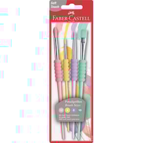 Schulpinsel-Set Faber-Castell, 4 St., Pastell, sortiert