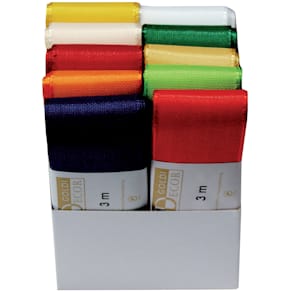 Dekoband GOLDINA Basic Taftband, 40mm x 3m, sortiert