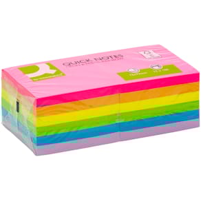 Haftnotizblock Q-CONNECT, 100 Blatt, 12 Stück, sortiert