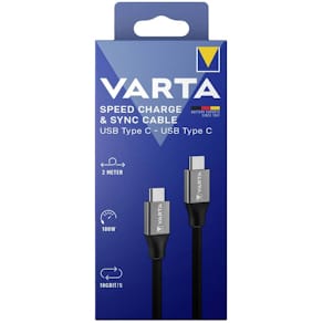 Ladekabel VARTA Speed Charge & Sync, USB-C auf USB-C, 2 m, Box,  