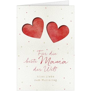 Grußkarte Noname Muttertag, geprägt, mehrfarbig, inkl. Umschlag