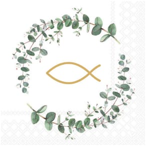 Motivserviette Ambiente Kommunion, 25 x 25 cm, Zweige