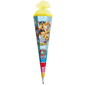 Schultüte Roth Paw Patrol, 85 cm, eckig, gelber Tüll