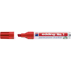 Permanentmarker edding Nr.1, rot, 1–5 mm
