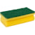 Schuurspons Primesource, geel/groen, pak van 10 stuks