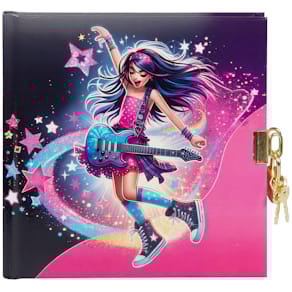 Tagebuch Goldbuch Star Melody, mit Schloss, bunt, 16,5 x 16,5 cm