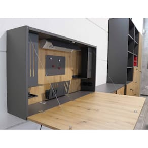 Wandschreibtisch HAMMERBACHER, 120x65 cm, Asteiche/Graphit