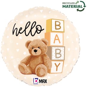 Folienballon GRABO Hello Baby Teddy, 46 cm