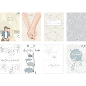 Trauerkarte Noname modern, mit Umschlag