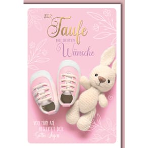 Taufkarte, rosa