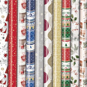 Geschenkpapier Präsenta Kerst, 70 cm x 2 m, assorti