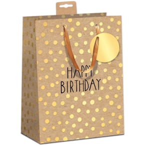 Geschenktragetasche SKORPION Geburtstag, braun/gold