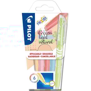 Markeerstift Pilot Frixion Light Natural, blister van 6 stuks