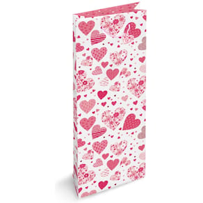 Geschenkzak Listen to Your Heart, voor fles, 9 x 36 x 13 cm