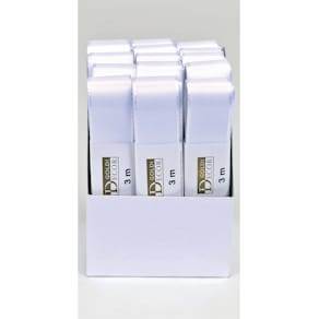 Taftband Goldina Basic, 25 mm x 3 m, weiß