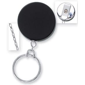 Yo-yo nøglesnor med kæde, sort, 10 stk