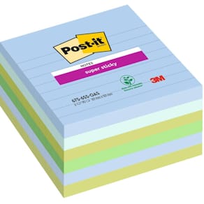 Haftnotizblock Post-it Super Sticky Oasis Collection, liniert, 6 