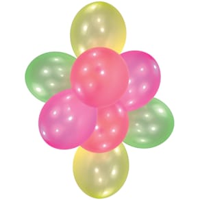 Luftballons Neon, 10 Stück, sortiert