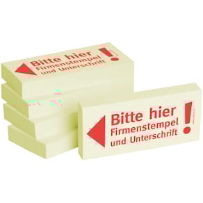 Haftnotiz BIZSTIX Business 1301010125, "Bitte hier Firmenstempel+