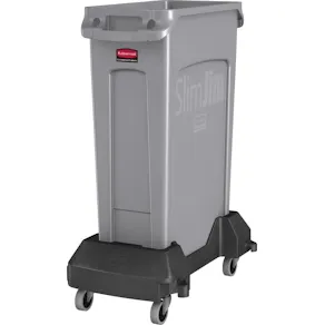 Papperskorg RUBBERMAID Slim Jim® 3540, 87L grå