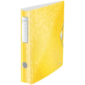 Ordner Leitz WOW Active, rug 6,5 cm, geel