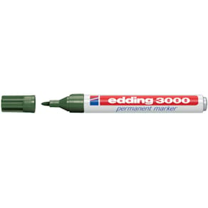 Permanent marker Edding 3000, olijfgroen