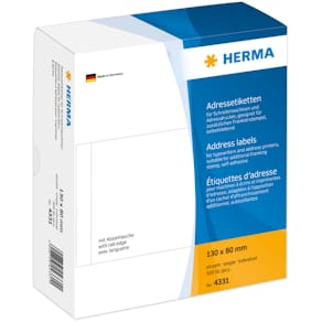 Adressetiketten HERMA, 130x80 mm, weiß, 500 Stück