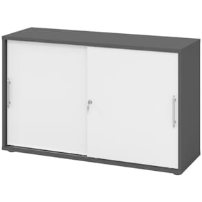 Schiebetürenschrank HAMMERBACHER 1752S RE, graphit/weiß, 120x40x7