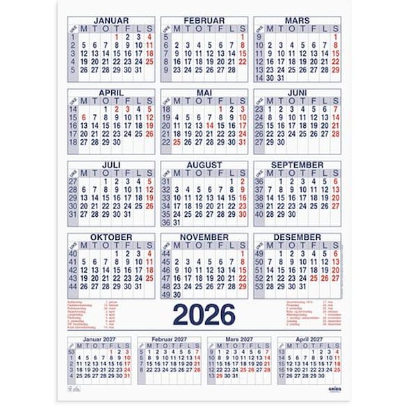Plakatkalender GRIEG 2026 59x80 cm