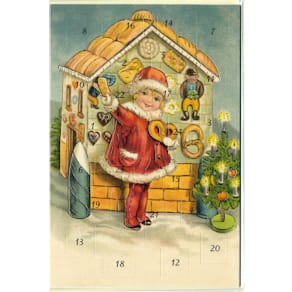 Adventskalenderkarte Noname, 11,5 x 17 cm, mit Umschlag