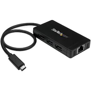 Startech USB-C-hubb med 3 portar och Gigabit Ethernet - USB-C