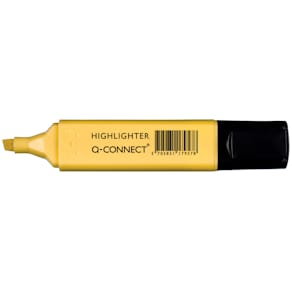 Textmarker Q-CONNECT, pastellgelb